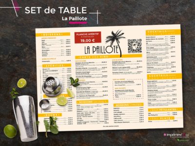 Impression de menu dans le Vaucluse